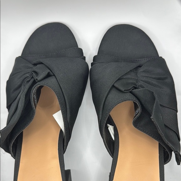 a.n.a Black Mules with Chunky Heel and Open Toe - Picture 6 of 11